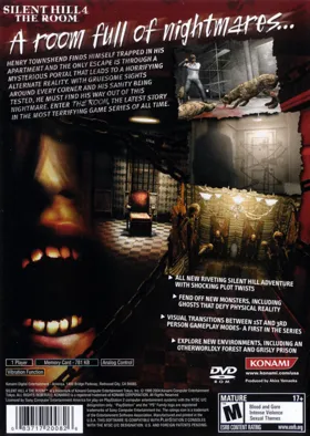 Silent Hill 4 - The Room box cover back